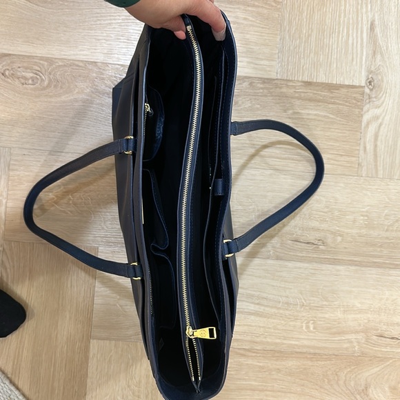 Tory Burch Navy Tote - Picture 6 of 6